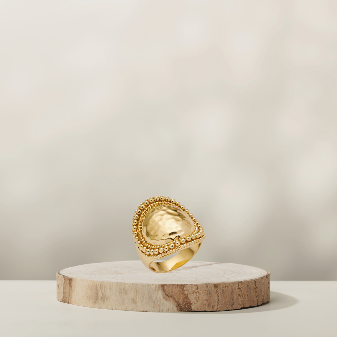 Maia Ring Gold gehämmert – COUNTRY HIGH