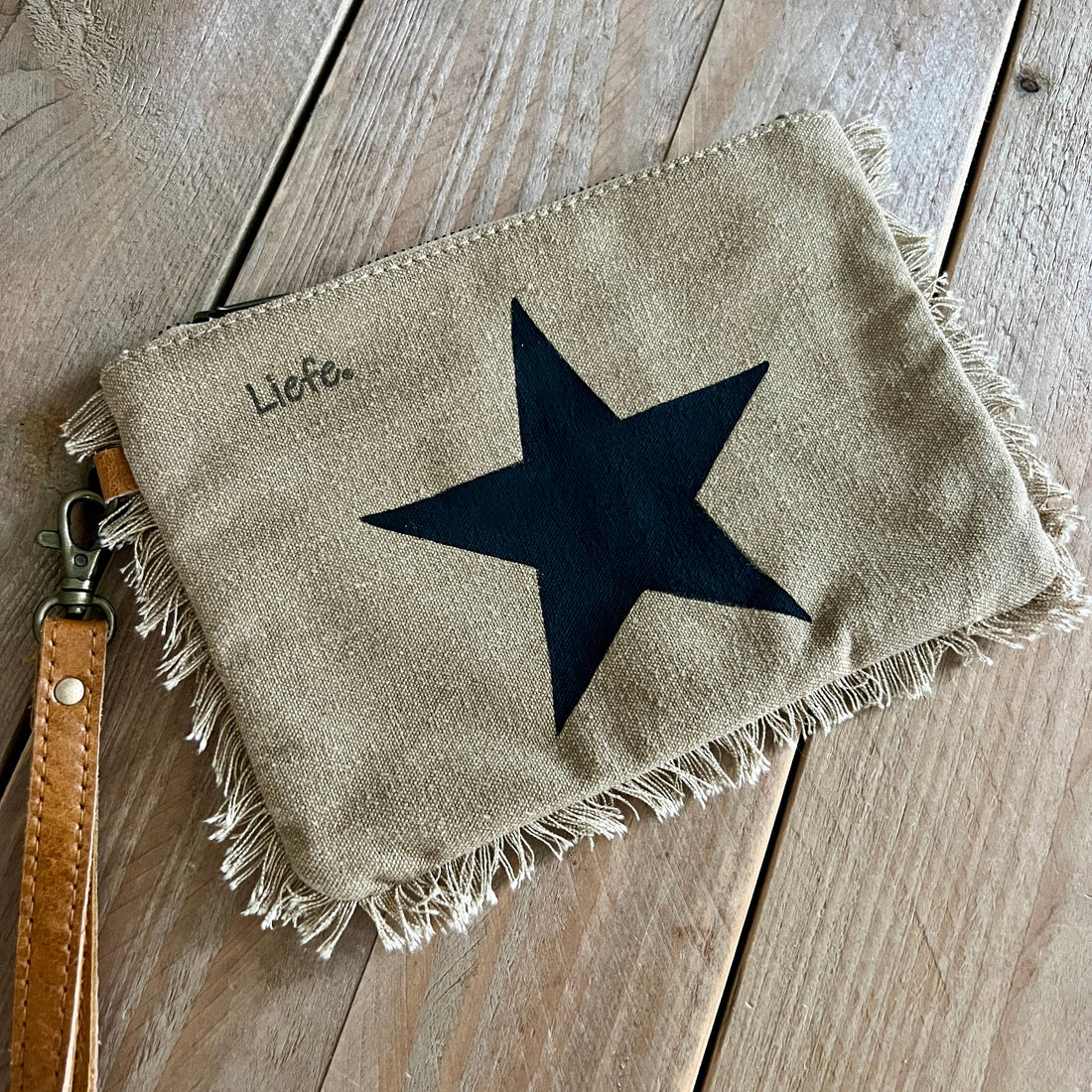Boho Clutch mit Stern aus recycelter Baumwolle – COUNTRY HIGH