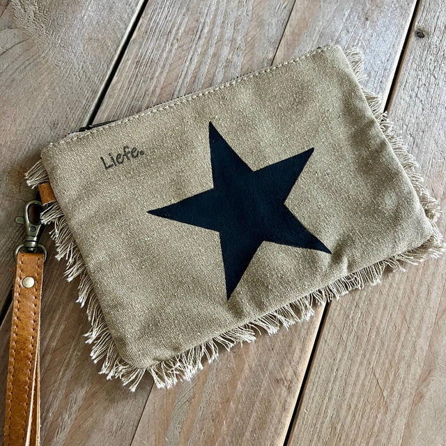 Boho Clutch mit Stern aus recycelter Baumwolle – COUNTRY HIGH