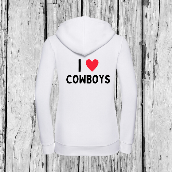 I love Cowboys | Zip Sweater | Girls