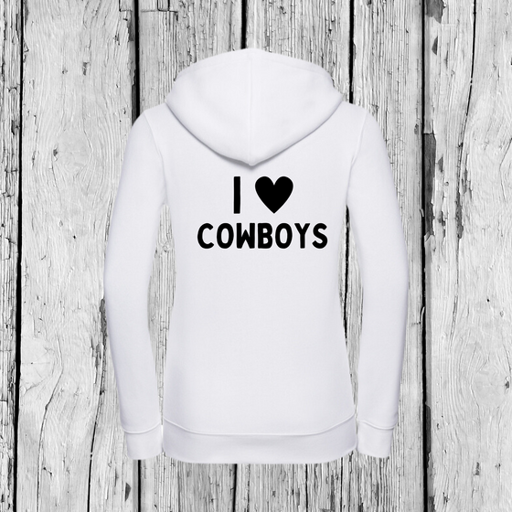 I love Cowboys | Zip Sweater | Girls