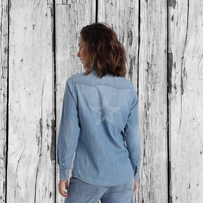 Jeanshemd Classic | Glitzerstern | Girls