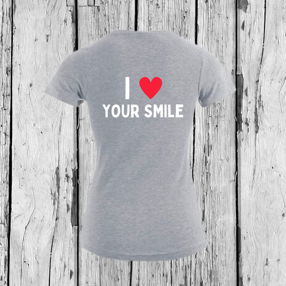 I love your Smile | T-Shirt V-Ausschnitt | Girls