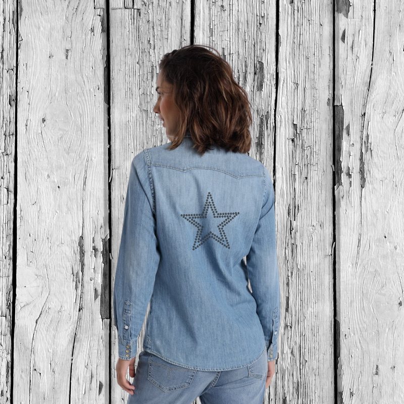 Jeanshemd Classic | Glitzerstern | Girls