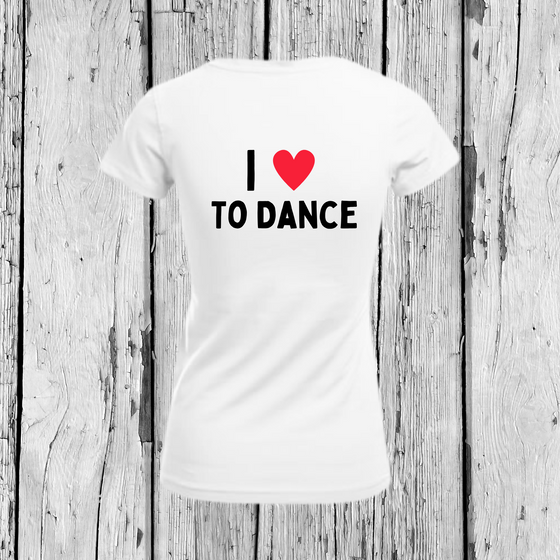 I love to Dance | T-Shirt V-Ausschnitt | Girls