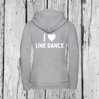 I love line dancing | Zip sweater | Girls