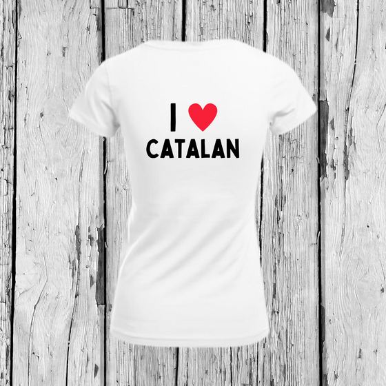 I love Catalan | T-Shirt V-Ausschnitt | Girls