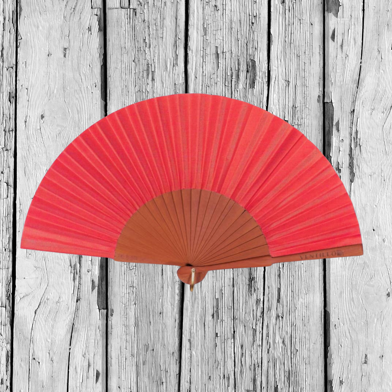 Handfächer | Feuriges Rot