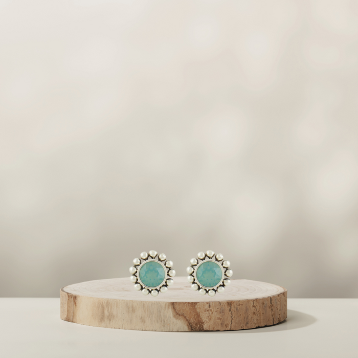 Flower Ohrstecker | Silber | Swarovski Pacific Opal