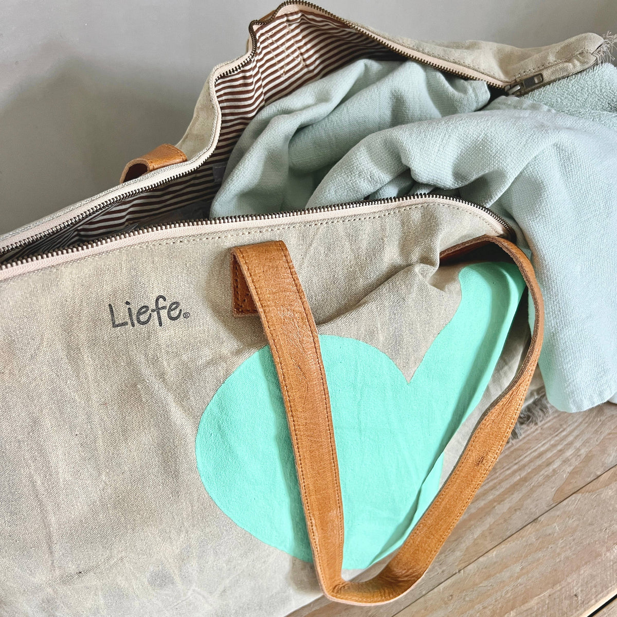 Big Bag | Herz Türkis