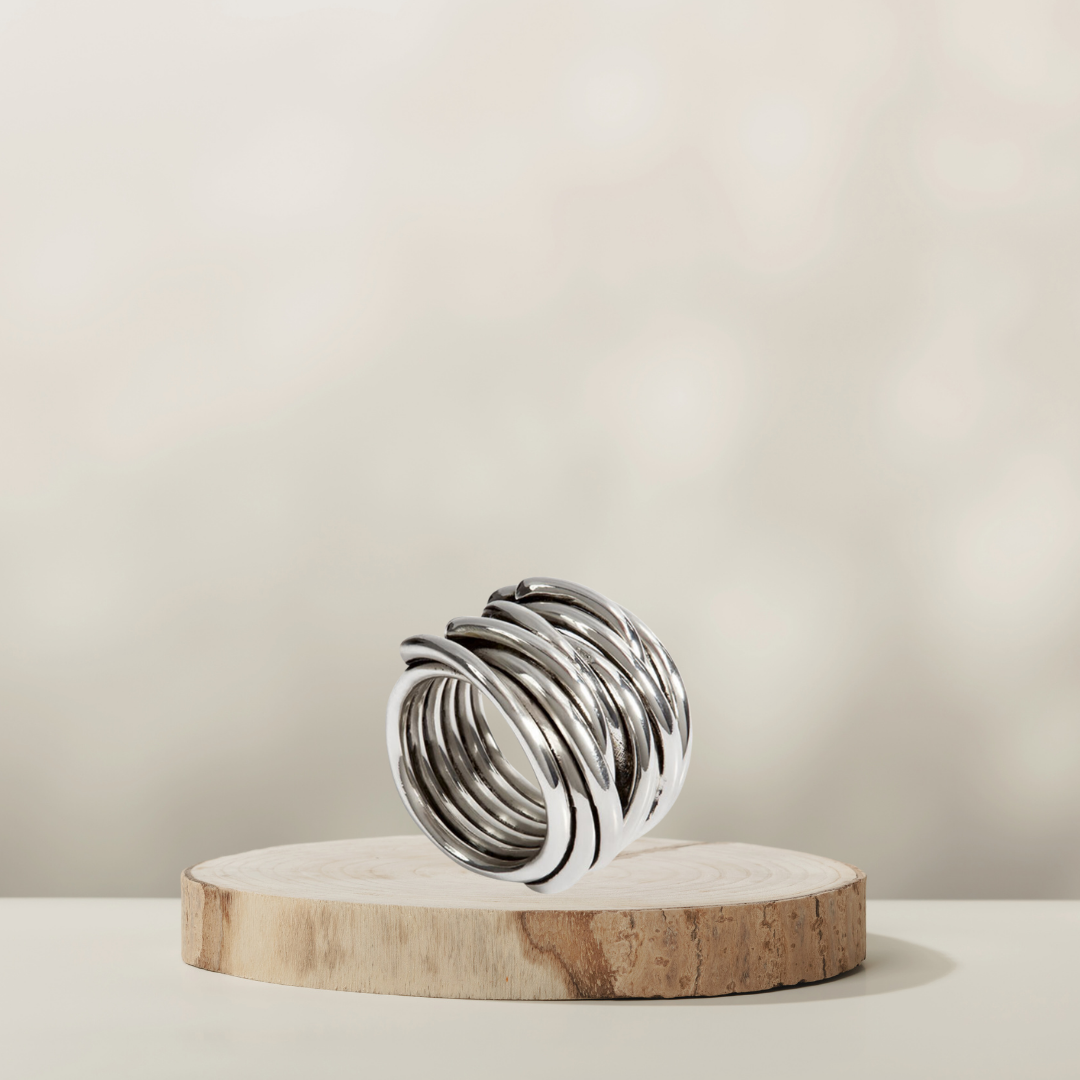 Positano Ring | Silber | Breit