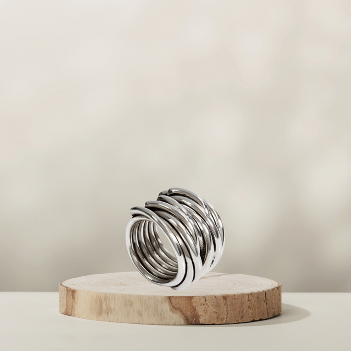 Positano Ring | Silber | Breit