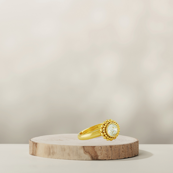 Flower Ring | Gold | Swarovski Crystal