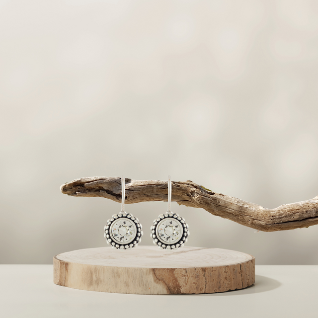 Flower Ohrringe Silber mit Swarovski-Kristall – COUNTRY HIGH