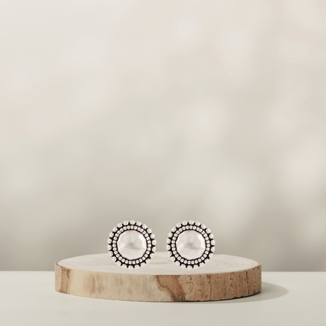 Maia Ohrstecker Silber rund – COUNTRY HIGH