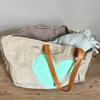 Big Bag | Herz Türkis