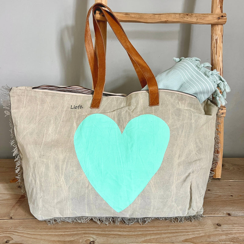 Big Bag | Herz Türkis