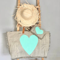 Big Bag | Herz Türkis