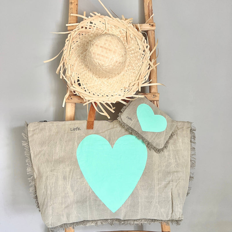 Big Bag | Herz Türkis