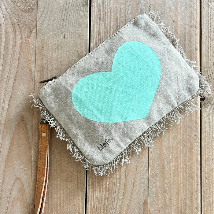 Clutch | Herz Türkis