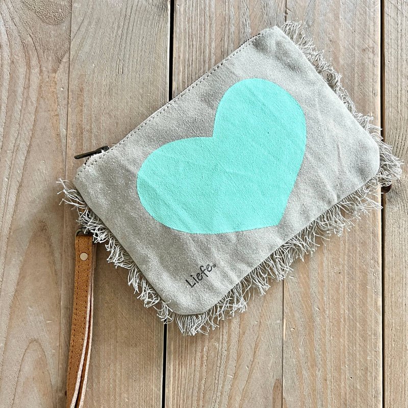 Clutch | Herz Türkis