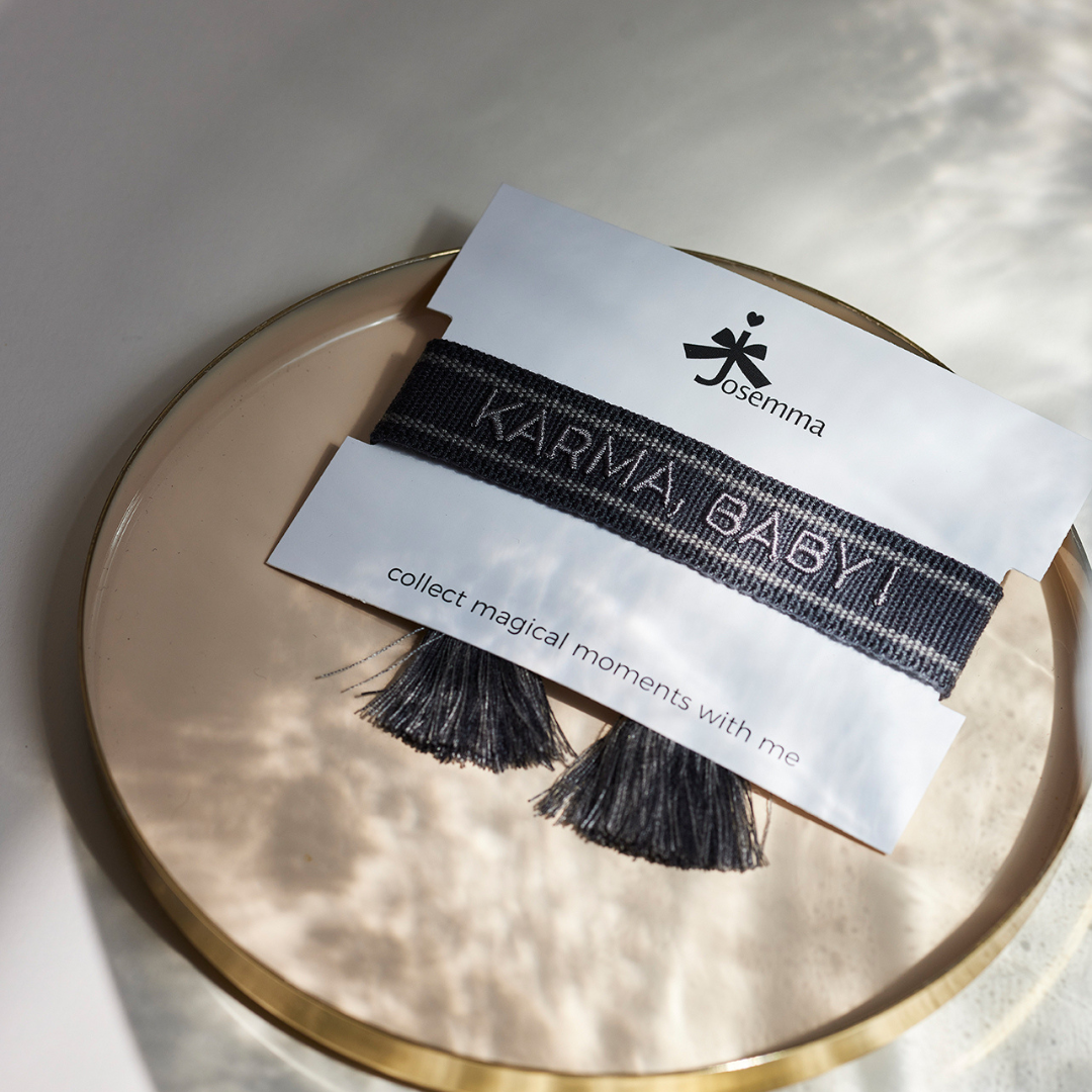 Karma, Baby! | Statement Armband - Grau