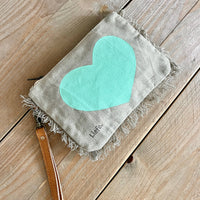 Clutch | Herz Türkis