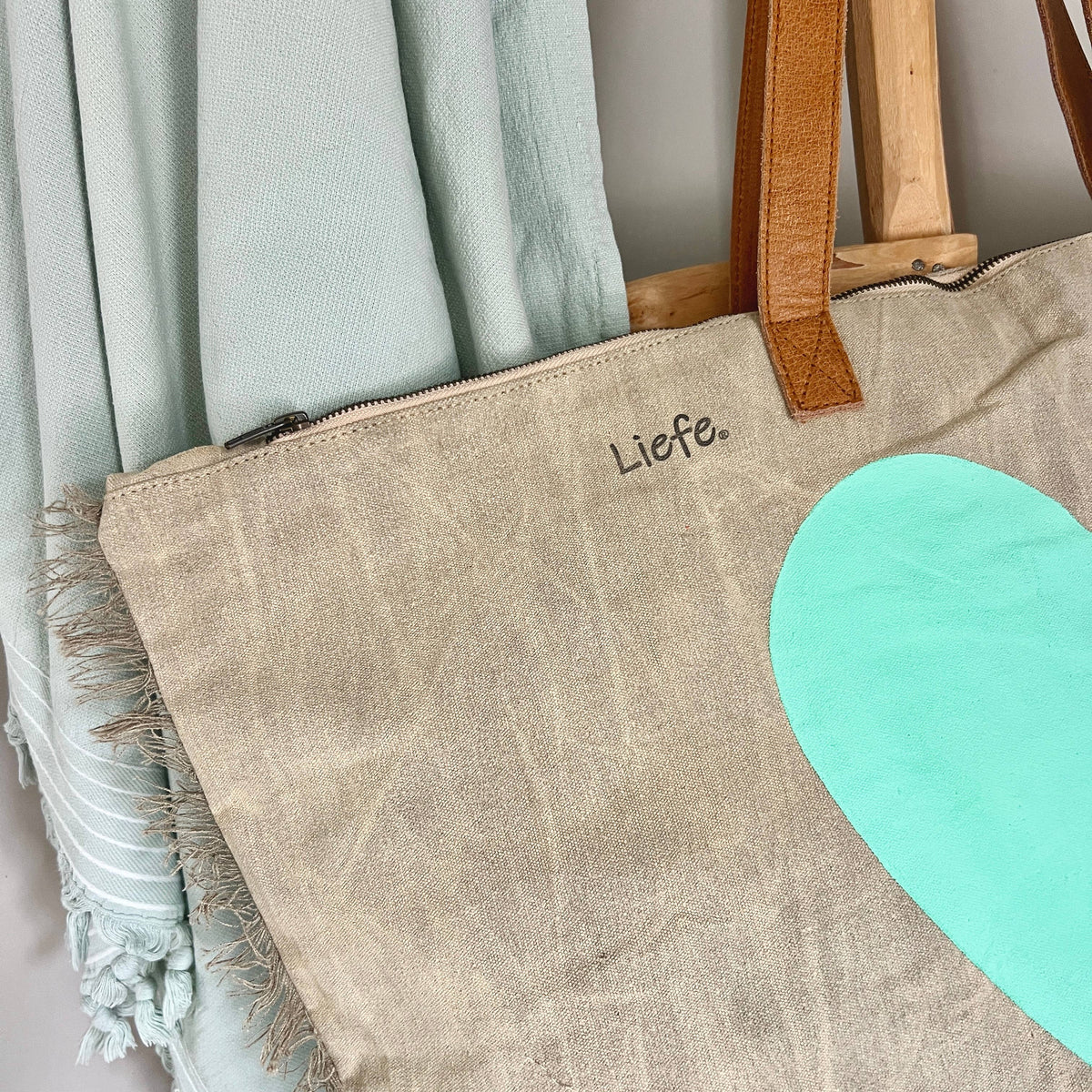 Big Bag | Herz Türkis