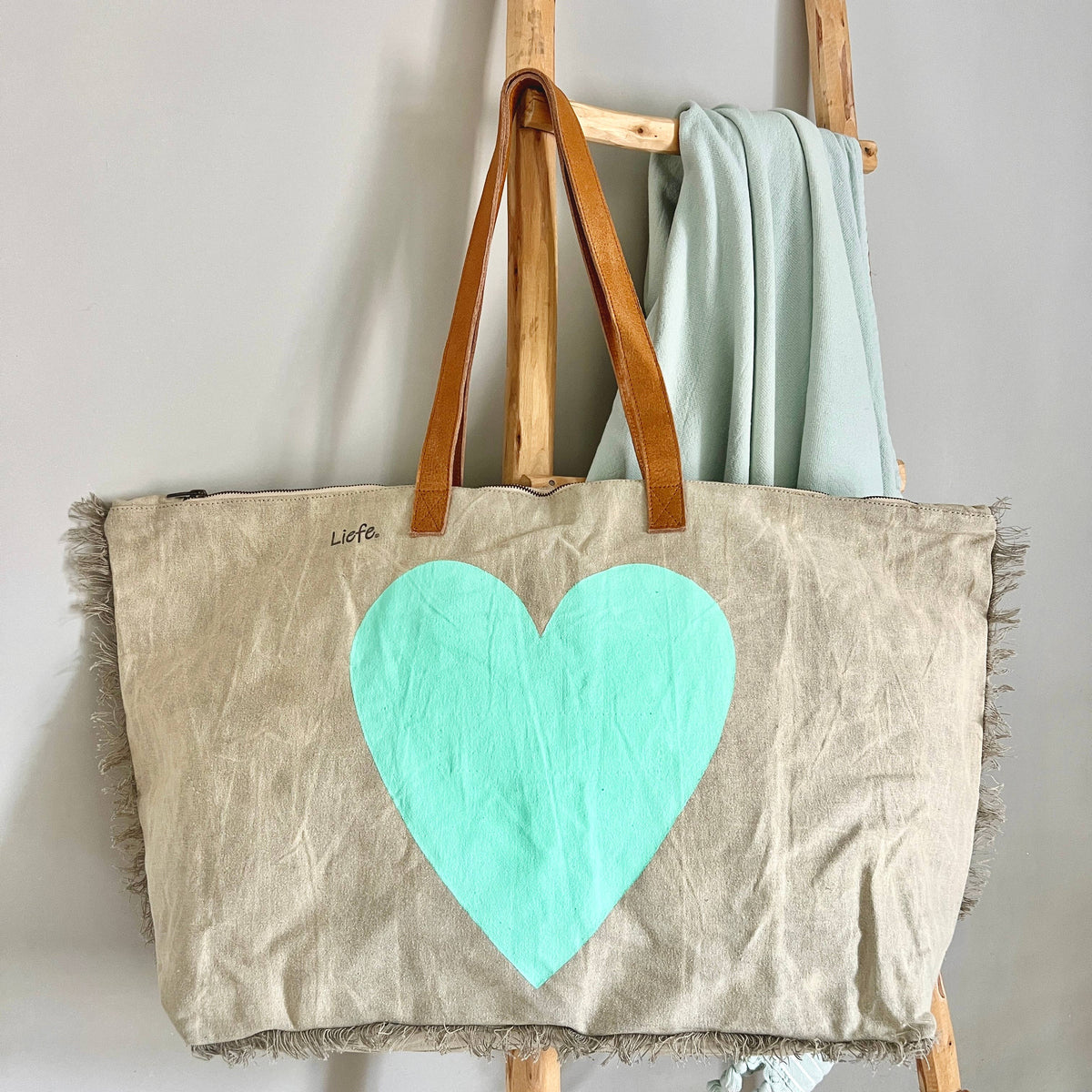 Big Bag | Herz Türkis