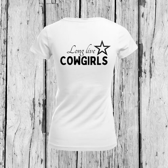 Long live Cowgirls | T-Shirt V-Ausschnitt | Girls