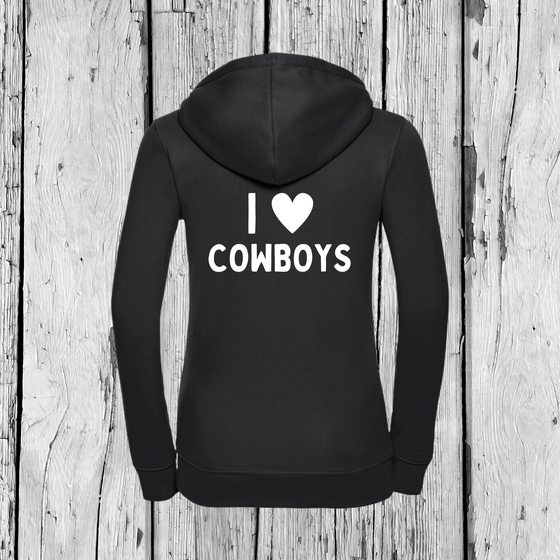 I love Cowboys | Zip Sweater | Girls