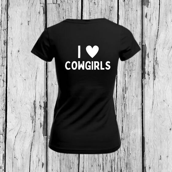 I love Cowgirls | T-Shirt V-Ausschnitt | Girls