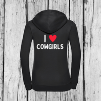I love Cowgirls | Zip Sweater | Girls