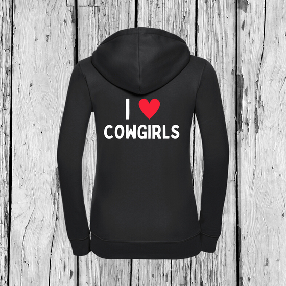 I love Cowgirls | Zip Sweater | Girls