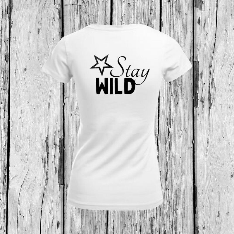 Stay Wild | V-Neck T-Shirt | Girls 