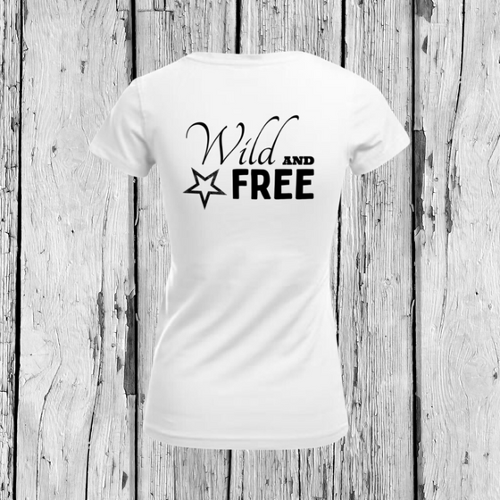 Wild and Free | T-Shirt V-Ausschnitt | Girls