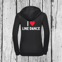 I love line dancing | Zip sweater | Girls