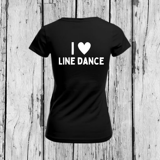 I love Line Dance | T-Shirt V-Ausschnitt | Girls