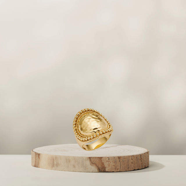 Maia Ring Gold gehämmert – COUNTRY HIGH