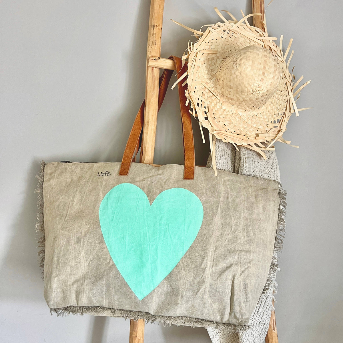 Big Bag | Herz Türkis