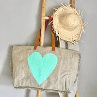 Big Bag | Herz Türkis