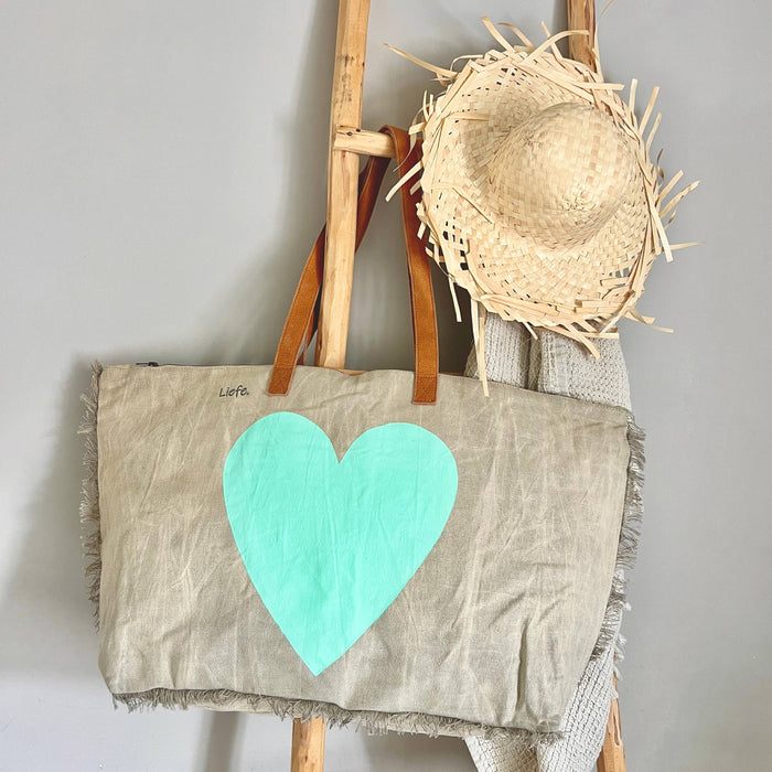 Big Bag | Herz Türkis