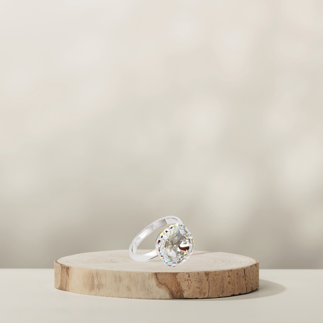Kissen Ring Silber mit Swarovski Crystal – COUNTRY HIGH