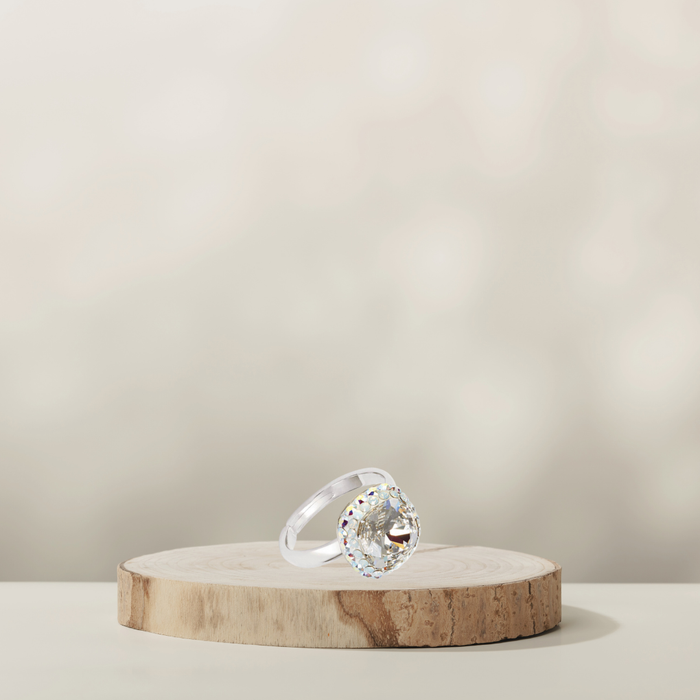 Kissen Ring | Silber | Swarovski Crystal