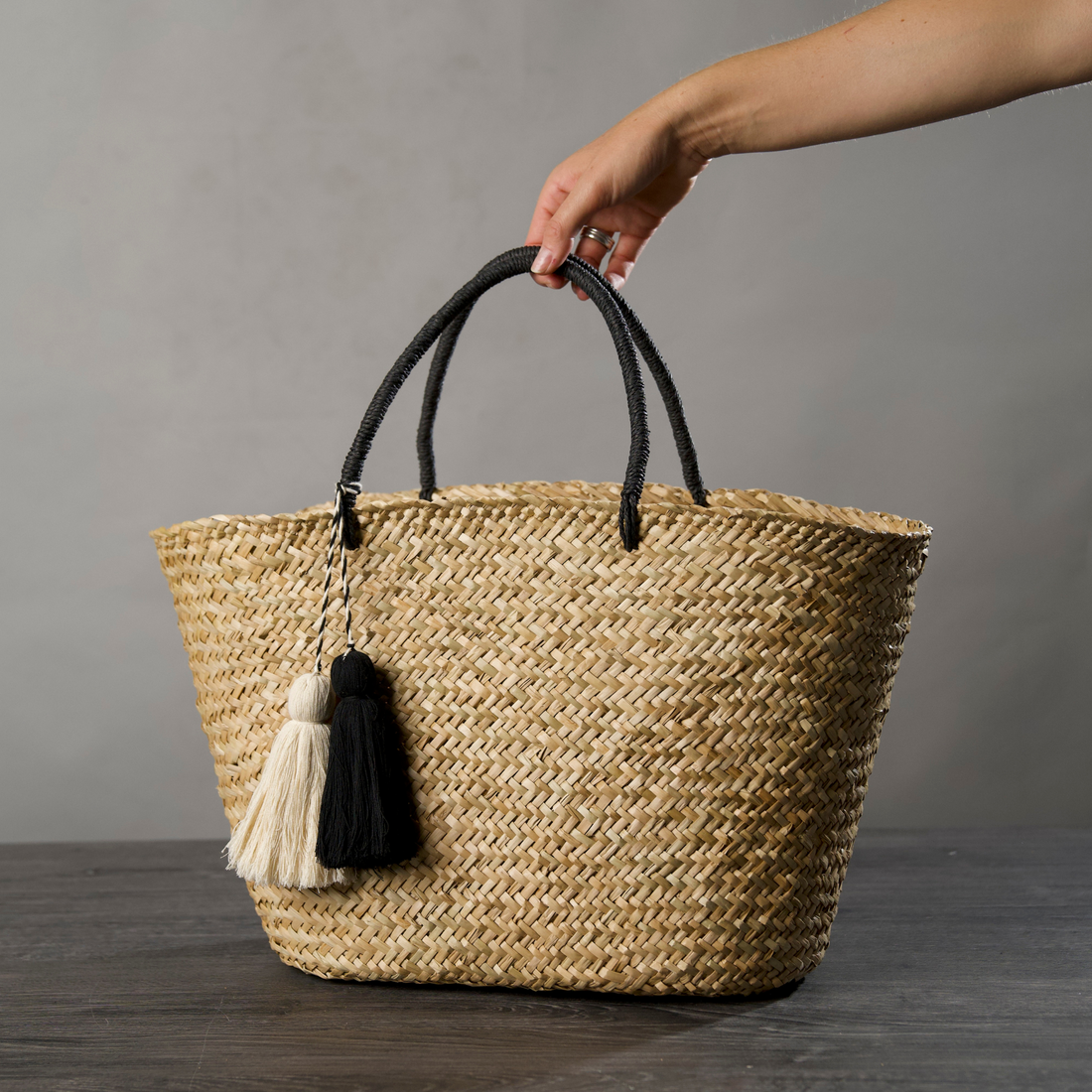 Stroh Shopper Einkaufskorb – COUNTRY HIGH