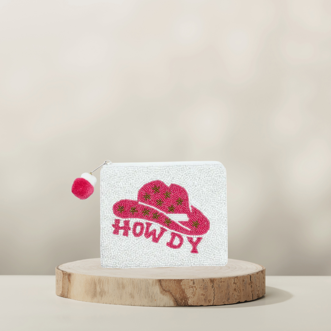 Perlen Geldbörse | Pink Howdy Hat