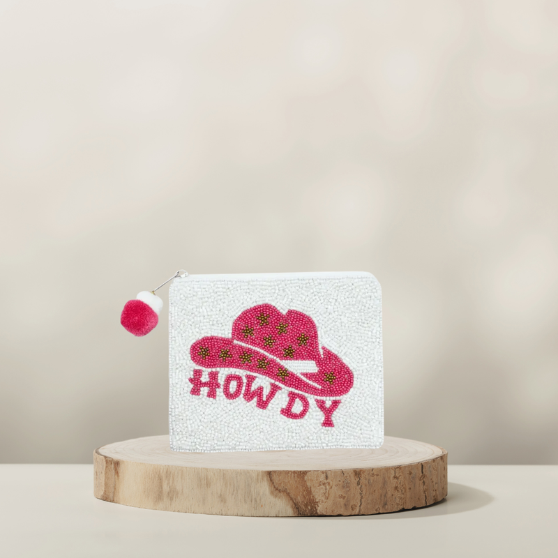 Perlen Geldbörse | Pink Howdy Hat
