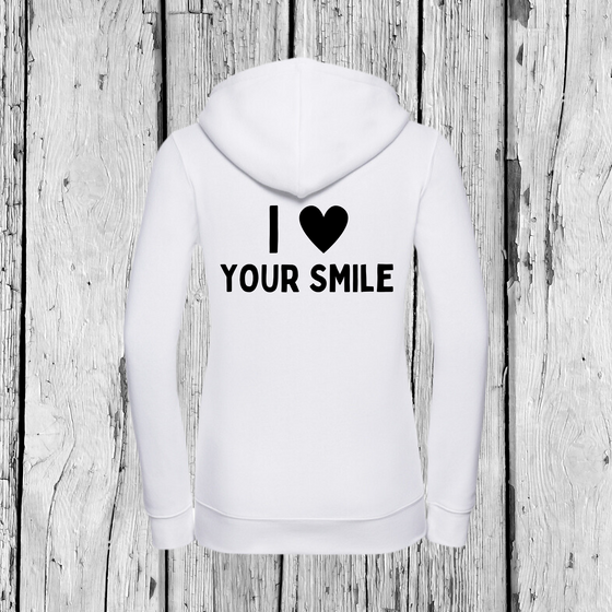 I love your Smile | Zip Sweater | Girls