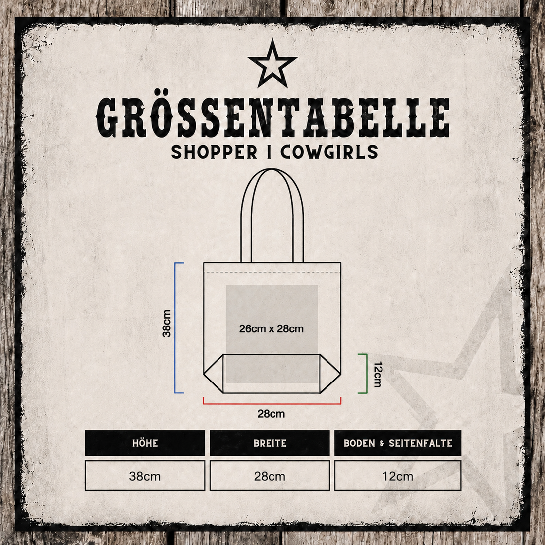 Size chart Shopper | Custom