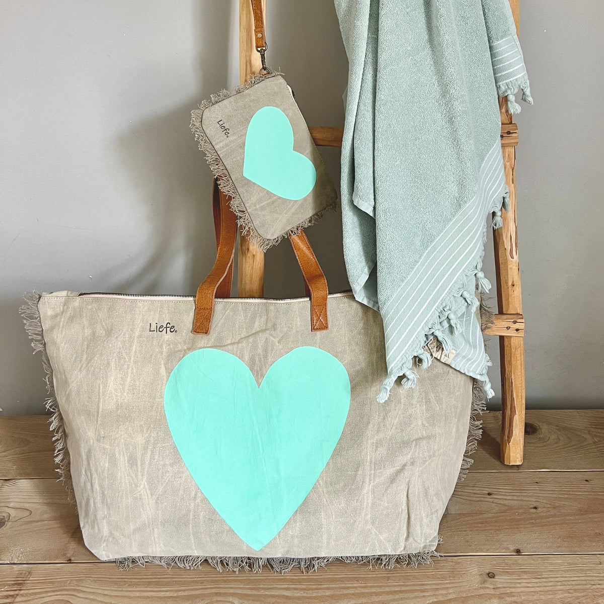 Big Bag | Herz Türkis